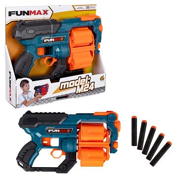 Funmax "M24" бластер механич., 2 барабана на 6 выстрелов, в компл. 12 EVA снарядов Т24240