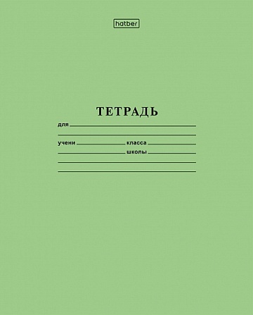 Тетрадь Зеленая, 12л, А5, косая линия, на скобе 013946