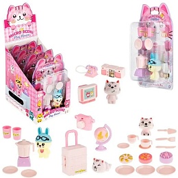 Игровой набор с фигуркой (зайка и котик) 17*11*4 см на блистере Т27790