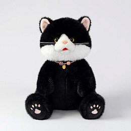 Мягкая игрушка Кот черный с бусиками 30см JX703023905BK